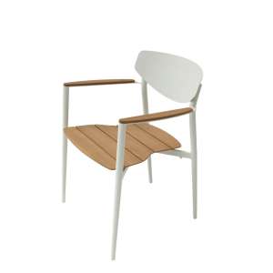 Timo White Teak Dining Chair