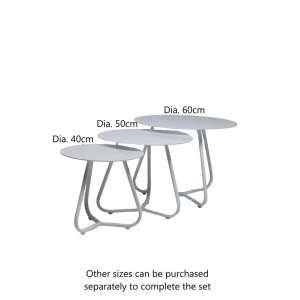 SARD - CORC - DUB AUX TABLE WHITE DIA 40