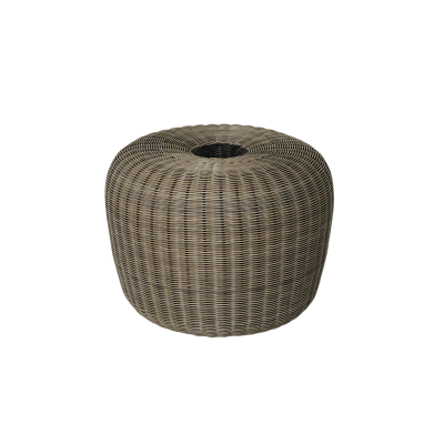 Little Pumpkin Light Grey Round Pouf
