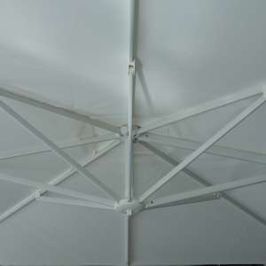 Elite Sidepost Cantilever Umbrella With Base White 3x3M