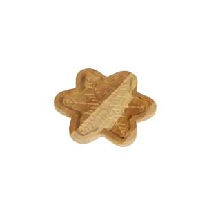 Teak Wood Hand Carved Snowflake Decorative Plate 25cm