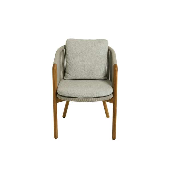 Haven Dining Armchair Mocha with White Rope