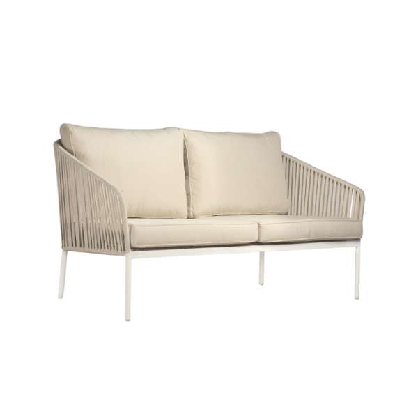 Ambar Corcega White 2-Seater Sofa