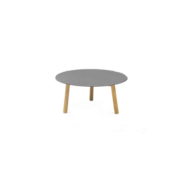 HAVEN COFFEE TABLE -DIA .60CM TEAK VERSION CHARCOAL