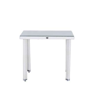 Ambar Nice White Square Small Dining Table