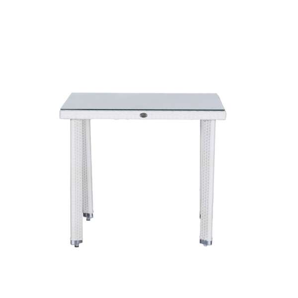 Ambar Nice White Square Small Dining Table