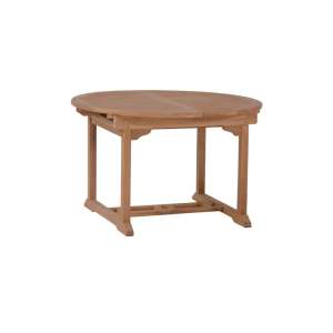 Savana Teak Wood Extendable Dining Table Round 120/180cm