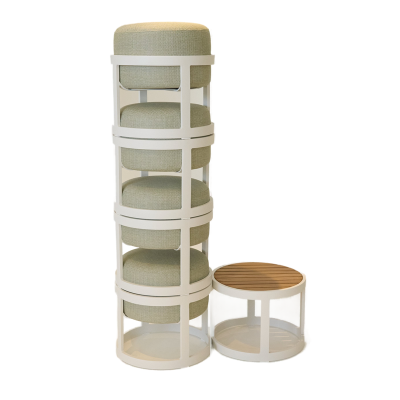 Totem Green Set Of 5 Stools