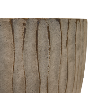 Plant Pot Wave Pattern Grey