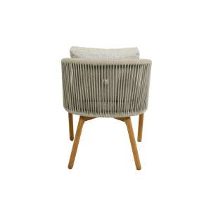Haven Dining Armchair Mocha with White Rope