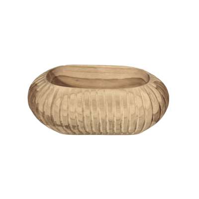 Ruwa Teak Root Hand Carved Decorative Bowl 35x20cm Natural