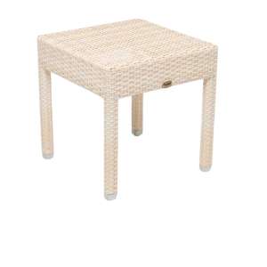 Ambar Hawai White Side Table