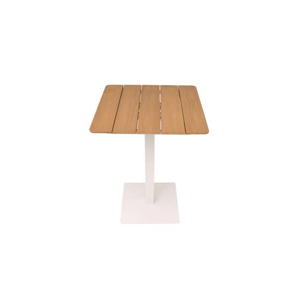 Alu & Teak Wood Bar Table w Folding Top 80x80cm