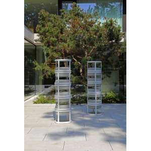 Totem White Set Of 5 Stools