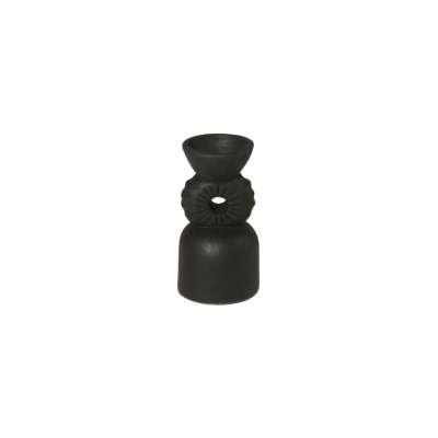 Balongi Terracotta Candle Holder Dia12xH23cm Black