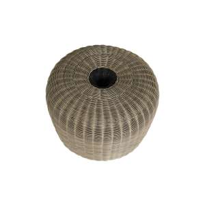 Little Pumpkin Light Grey Round Pouf