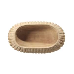 Ruwa Teak Root Hand Carved Decorative Bowl 35x20cm Natural